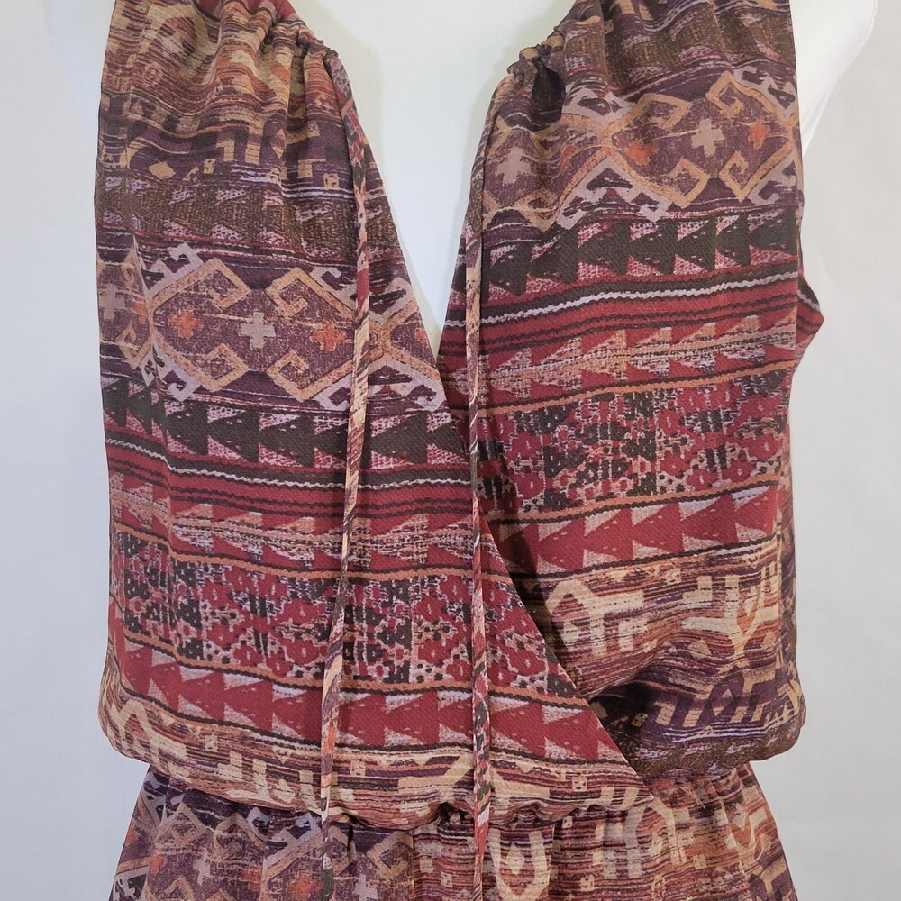 Bcbgeneration Aztec Print Brown Multicolor Sleeve… - image 2